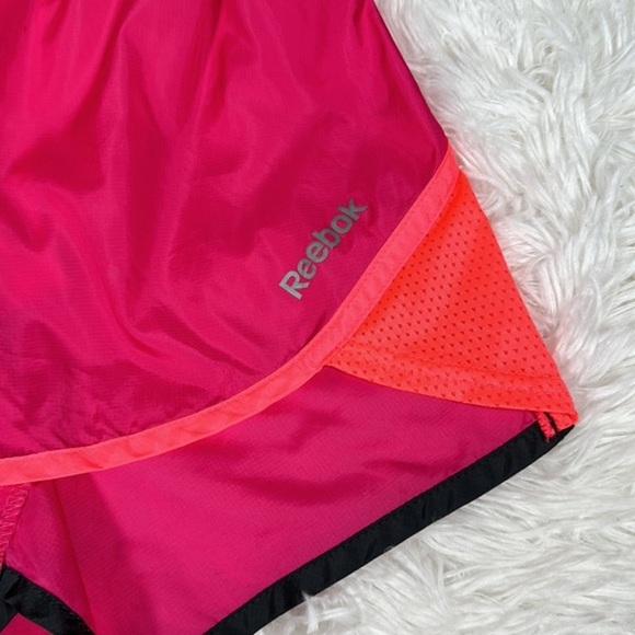 Reebok Pink & Neon Orange Athletic Shorts - Picture 3 of 9